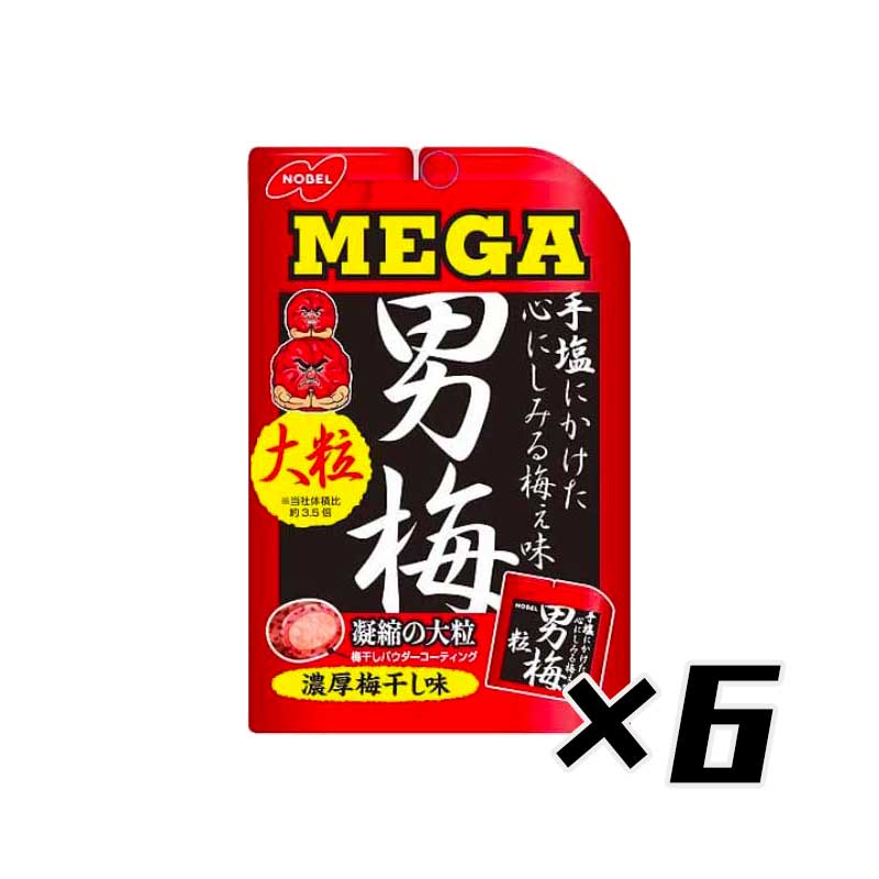 NOBEL製菓 MEGA 男梅梅干 30g ×6袋套裝 - CosmeBear小熊日本藥妝For台灣