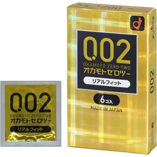 OKAMOTO岡本 002 避孕套 Realfit超真實貼合感 6個入
