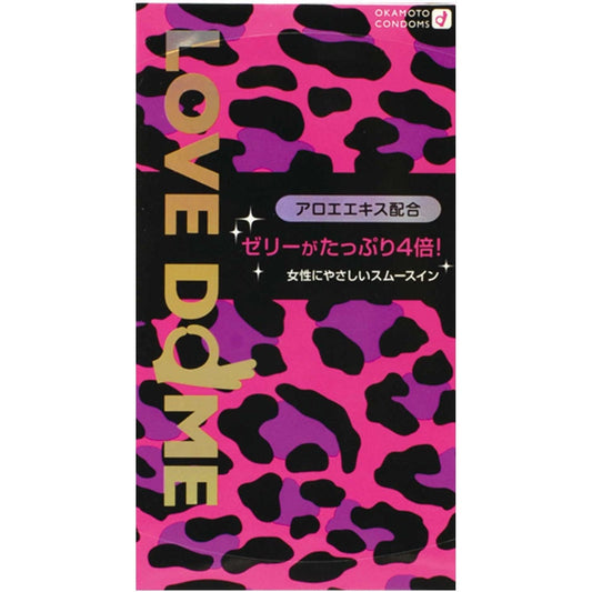 OKAMOTO岡本 Love Dome 避孕套 12個入 4倍潤滑液款 - CosmeBear小熊日本藥妝For台灣