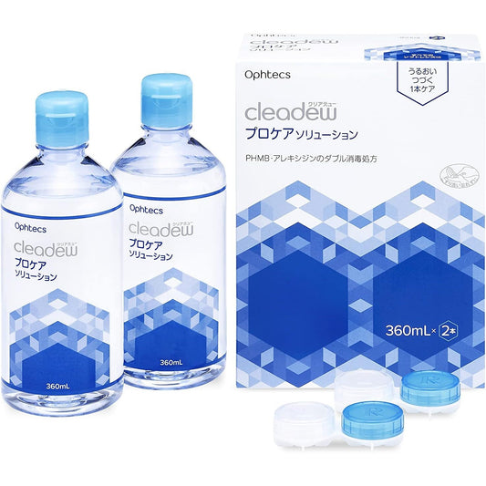 Ophtecs Cleadew 專業護理方案 軟式隱形眼鏡消毒/洗淨/保存液 360ｍL×2瓶