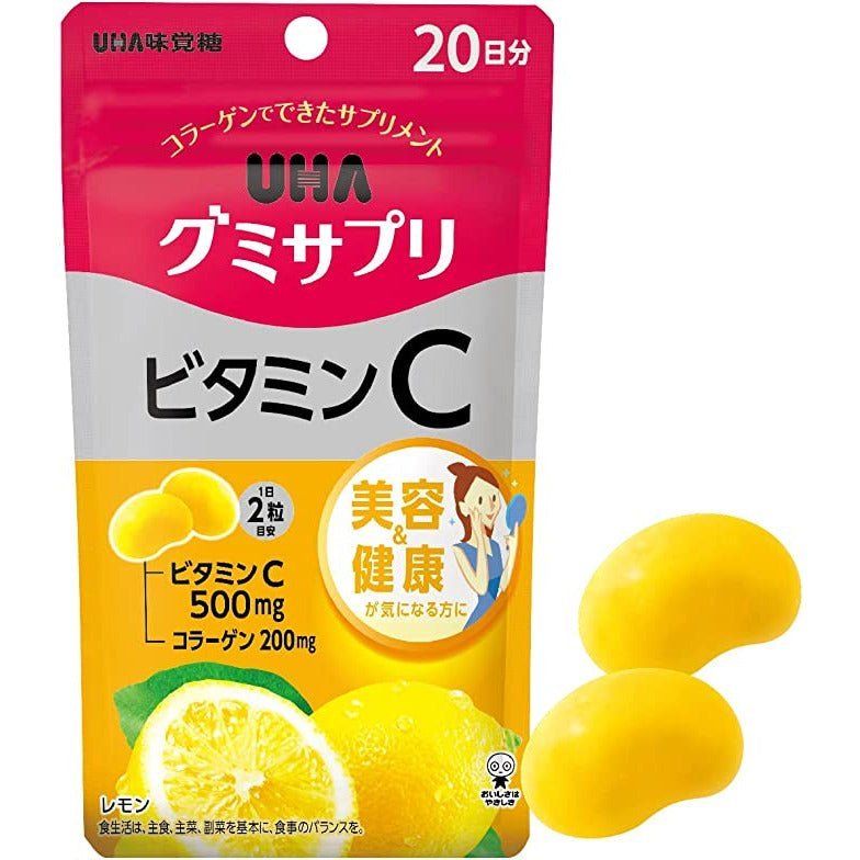 UHA 維他命C軟糖 檸檬味 - CosmeBear小熊日本藥妝For台灣