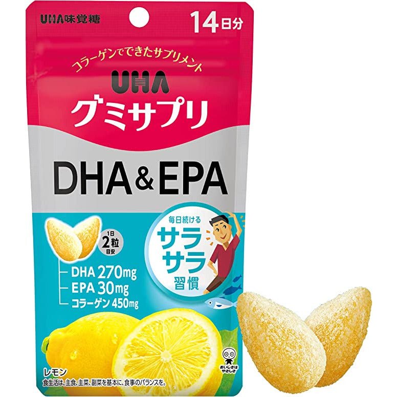 UHA 魚油DHA&EPA補充劑軟糖 14日量 - CosmeBear小熊日本藥妝For台灣