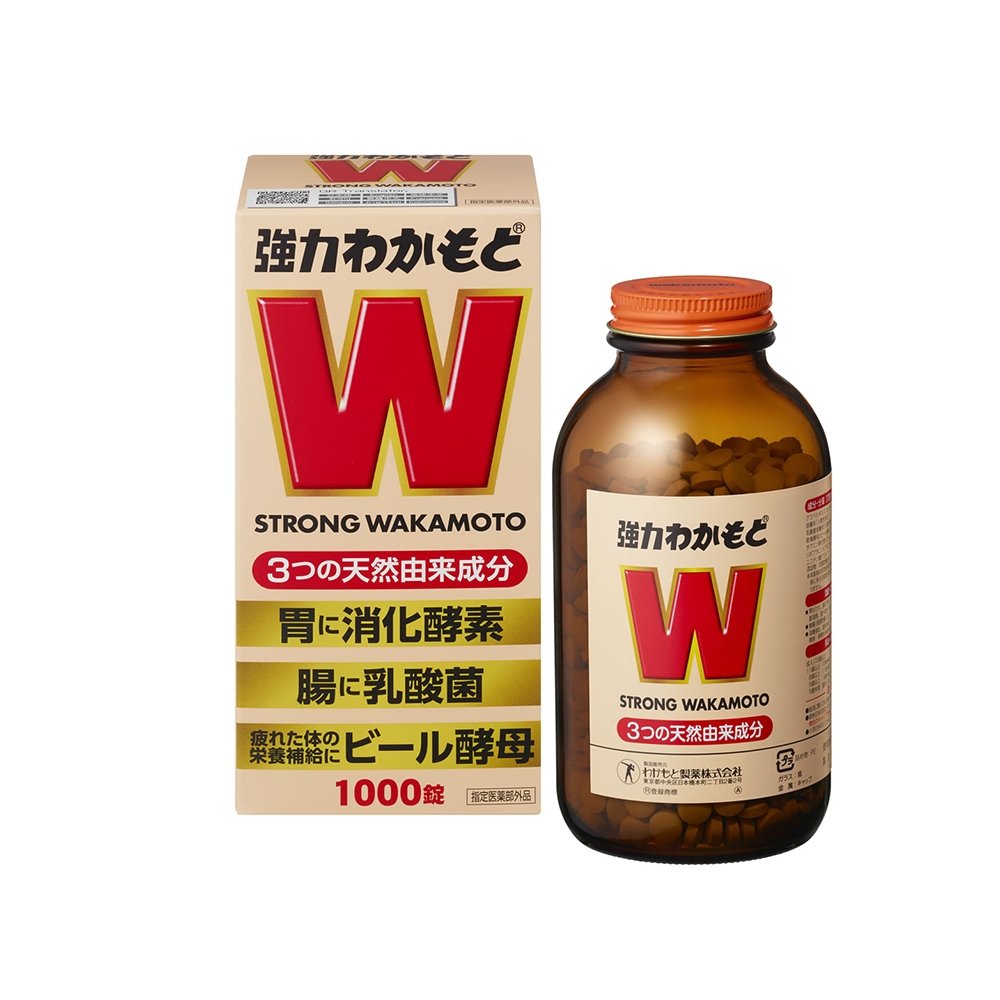 WAKAMOTO若元製藥 強力益生菌腸胃片1000粒 - CosmeBear小熊日本藥妝For台灣
